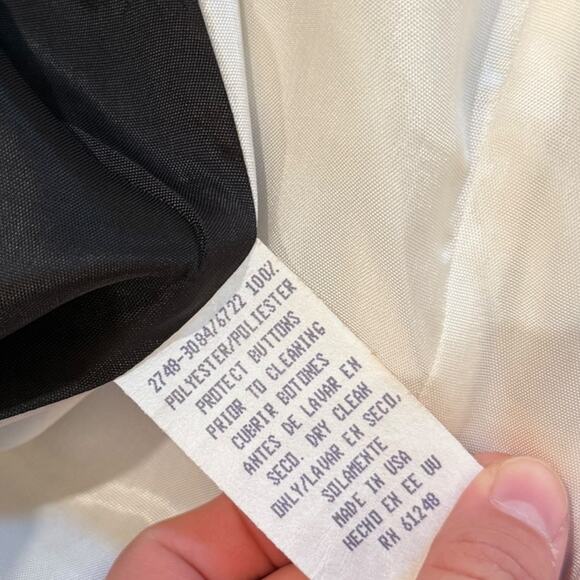 Vintage Cachet B&W Tuxedo Contrast Princess Gown - Picture 6 of 10